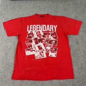 Flying Horse Legendary Rap Tee Mens 4XL Red Hip Hop Graphic T-Shirt Tupac Biggie